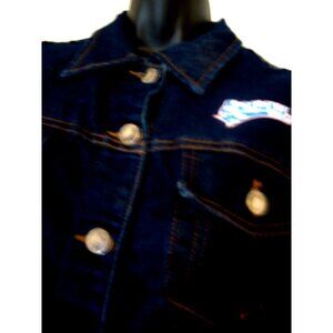 Vintage Lenny Kravitz Women's Denim Jacket Giant TagSize L/XL, Unworn ck measure